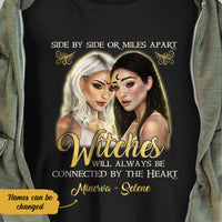 Personalized Witch Friends Connected By The Heart T Shirt AG251 26O58 thumb 1
