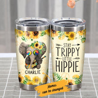 Personalized Hippie Elephant Steel Tumbler JN181 67O34 thumb 1