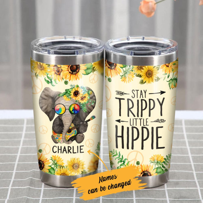 Personalized Hippie Elephant Steel Tumbler JN181 67O34 1