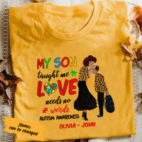 Personalized Autism Mom BWA Taught Me T Shirt AG41 65O36 thumb 1