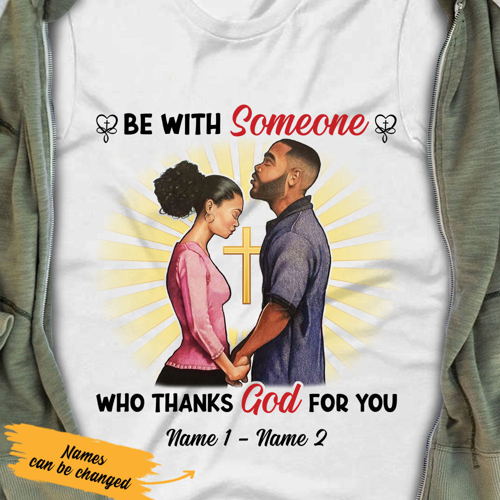 Personalized Thanks God For BWA Couple Christian T Shirt SB182 29O53
