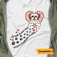 Personalized Dog Road To My Heart French Chien T Shirt AP123 95O47 thumb 1