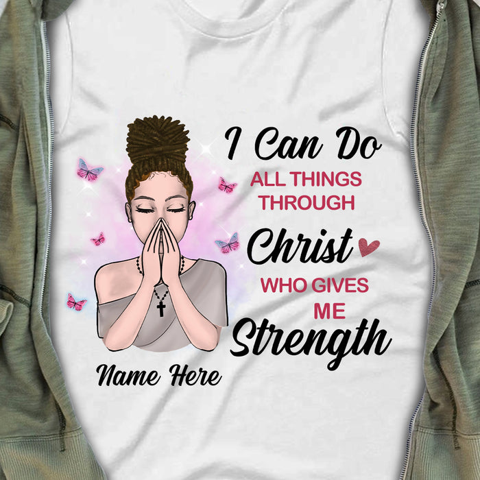 Personalized I Can Do All Things Through Christ T Shirt AG241 85O57 1
