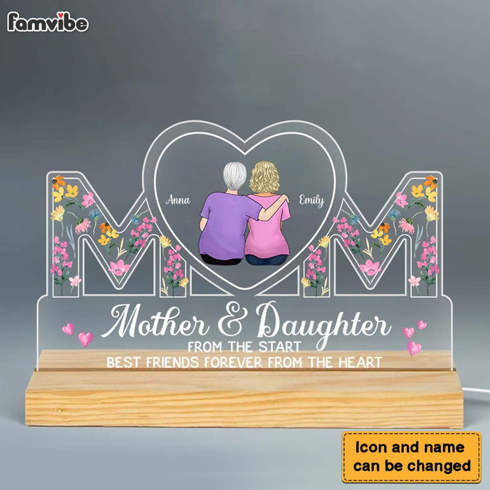 Personalized Mother And Daughter From The Star Plaque LED Lamp Night Light 30408 1