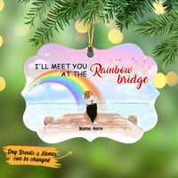 Personalized Rainbow Bridge Dog Memorial MDF Benelux Ornament NB113 30O53 thumb 1
