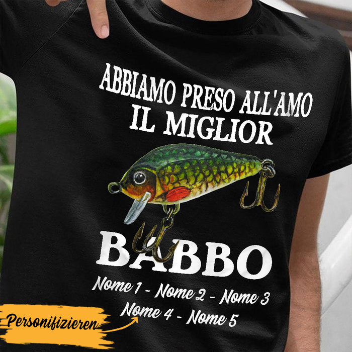 Personalized Dad Fishing Italian Papà T Shirt MR311 95O36 1