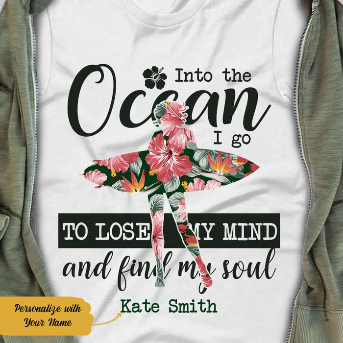 Personalized Surfing White  T Shirt JN163 65O58 1