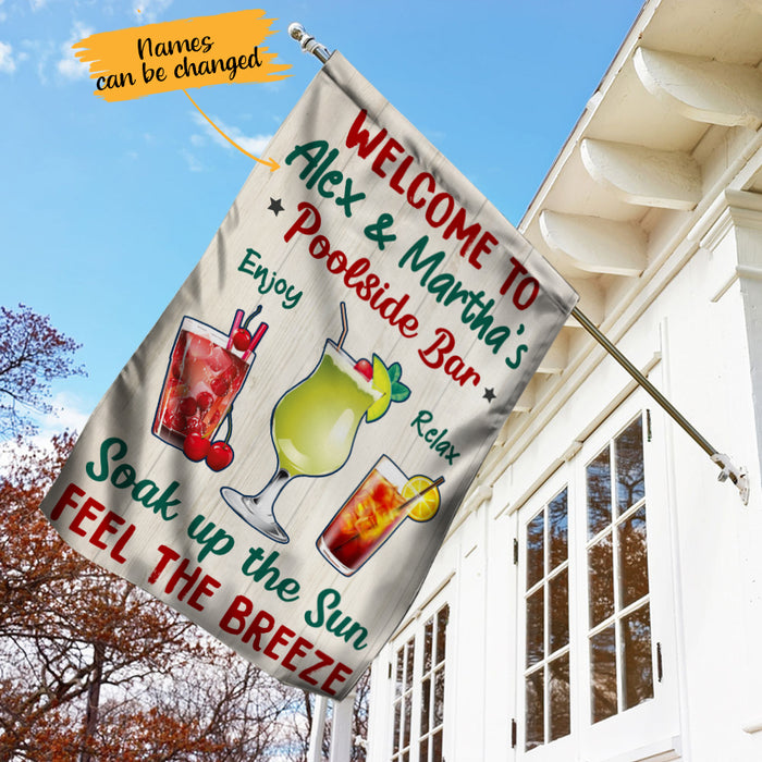 Personalized Pool Bar Grill Flag AG183 65O65 1