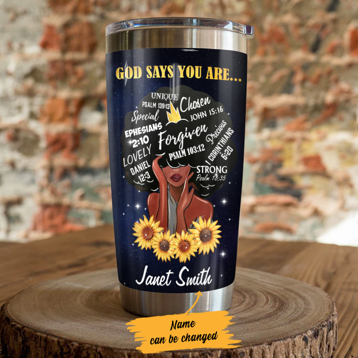 Personalized BWA God Says You Are Steel Tumbler JL93 85O47 1