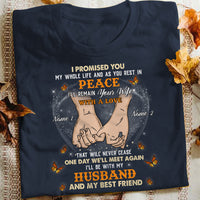 Personalized Memorial Couple Hand In Hand T Shirt MR223 30O57 thumb 1