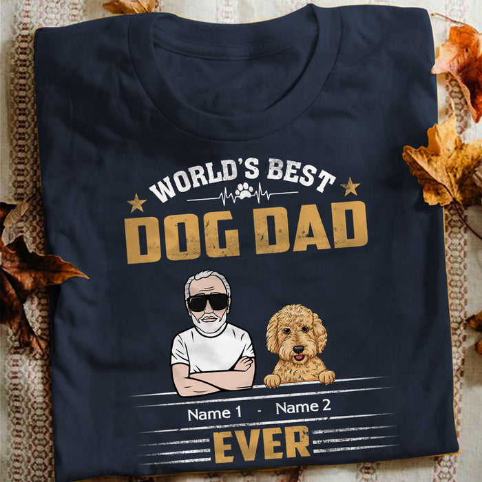 Personalized Best Dog Dad Ever T Shirt MR161 67O57 1