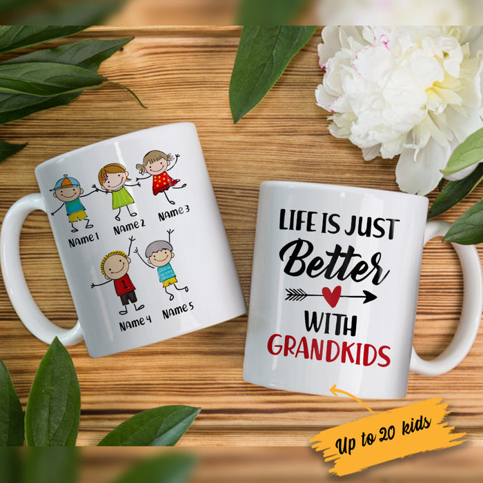 Personalized Family Grandma Grandpa Life Better Mug NB163 81O34 1