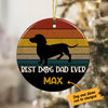 Personalized Best Dog Dad Ever  Ornament OB201 95O36 1