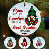 Personalized Grandma Gnome Christmas  Ornament OB91 85O53 thumb 1