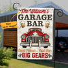 Personalized Garage Bar Friends Beer & Gears Flag AG172 95O58 1
