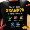 Personalized Grandpa Dad Hands Down T Shirt MY31 73O34 1