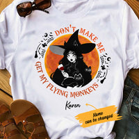 Personalized Wine Witch Get Her Flying Monkeys Halloween T Shirt JL251 26O36 thumb 1