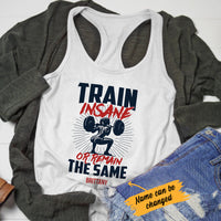 Personalized Gym Women White Racerback Tank JL71 95O34 thumb 1