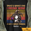 Personalized Wine Witch I Drink Wine And I Curse Things Halloween T Shirt JL252 26O57 thumb 1