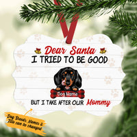 Personalized Dear Santa Dog Christmas MDF Benelux Ornament OB55 85O34 thumb 1