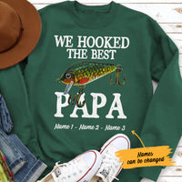 Personalized Dad Fishing  Black Sweatshirt MY151 95O36 thumb 1