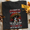 Personalized Skull Old & Grumpy T Shirt JL292 95O34 1