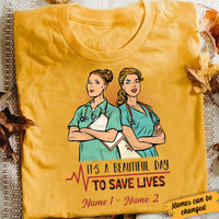 Personalized Nurse Friends Save Lives T Shirt SB32 95O34 thumb 1