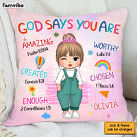 Personalized Birthday Gift For Granddaughter God Says I Am Pillow 31621 thumb 1