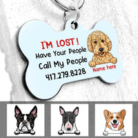 Personalized Dog Mom Call My People Bone Pet Tag NB51 85O47 thumb 1