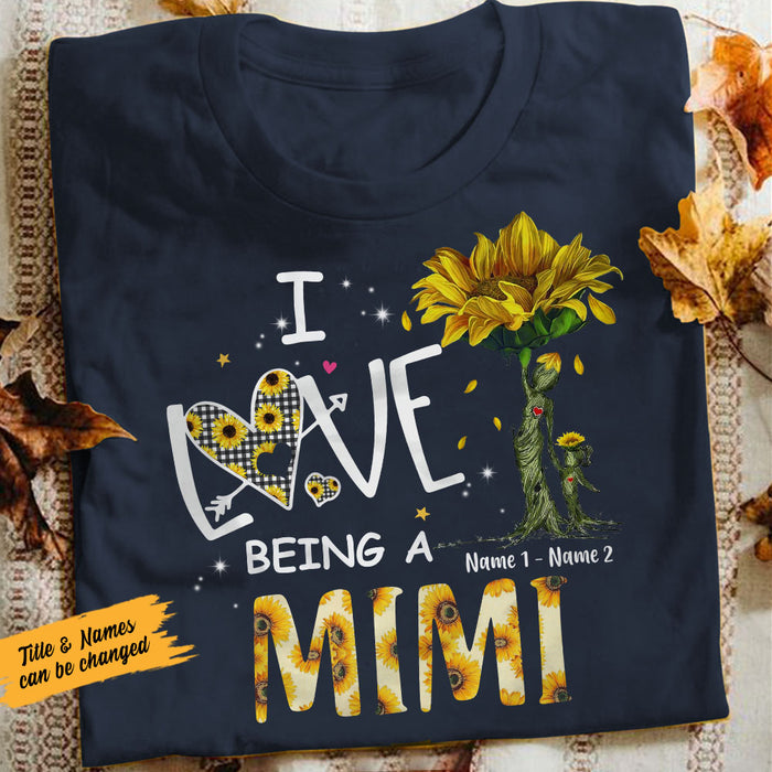 Personalized Mom Grandma Sunflower T Shirt MR312 30O58 1