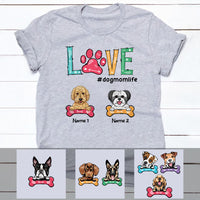 Personalized Love Dog Mom Life T Shirt FB31 30O53 thumb 1