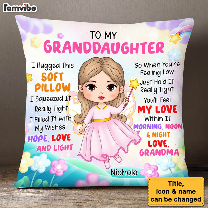 Personalized Gift For Granddaughter Little Fairy Princess Pillow 31029 1