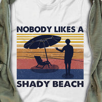 Funny Beach Shady White T Shirt JN255 81O36 thumb 1