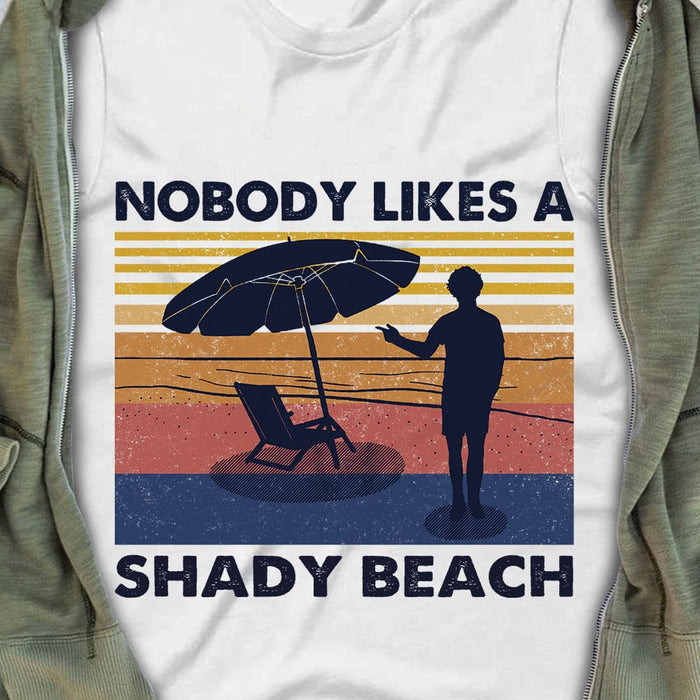 Funny Beach Shady White T Shirt JN255 81O36 1