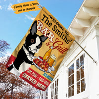 Personalized Boston Terrier Dog Bar And Grill Flag AG181 65O53 thumb 1