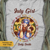 Personalized Hippie July Girl  White T Shirt JN181 30O58 thumb 1