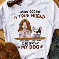 Personalized Dog Mom Ask God Jesus T Shirt AP231 81O58 thumb 1