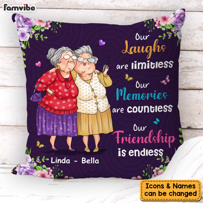Personalized Gift For Old Friends Our Friendship Is Endless Pillow 30859 1