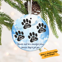 Personalized Dog Memorial Circle Ornament NB233 85O36 thumb 1