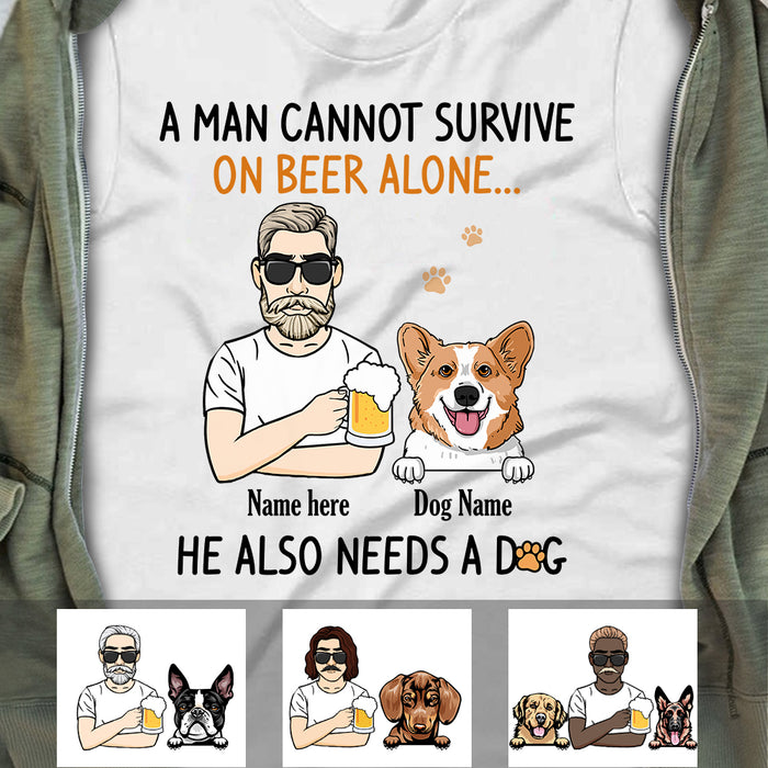 Personalized Dog Dad T Shirt MY112 30O34 1