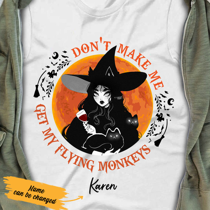 Personalized Wine Witch Get Her Flying Monkeys Halloween T Shirt JL251 26O36 1