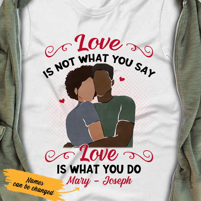 Personalized BWA Couple Love Is T Shirt AG271 73O36 1