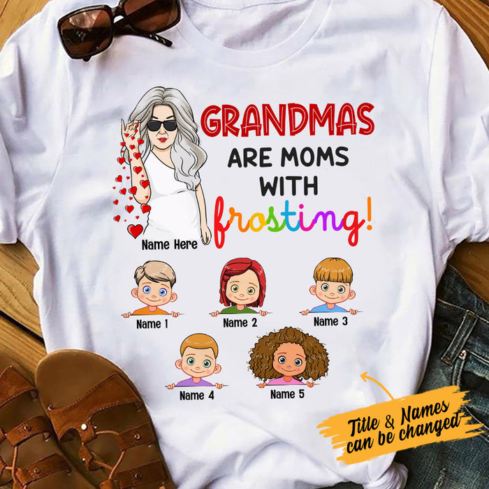 Personalized Mom Grandma Frosting T Shirt JL53 30O53 1