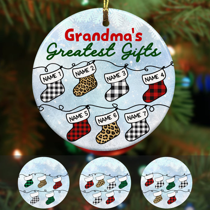 Personalized Grandma Greatest Gifts Christmas  Ornament OB82 85O57 1