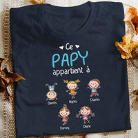 Personalized Papy Mamie French Grandma Grandpa Belongs T Shirt AP233 67O57 thumb 1