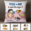 Personalized Couple You Me And The Dog Pillow JR222 81O47 (Insert Included) thumb 1