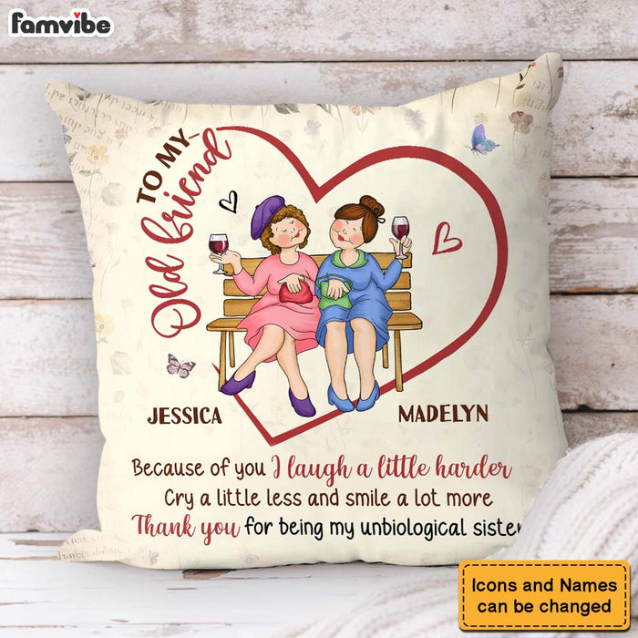 Personalized Gift For Friends Because Of You Pillow 30672 1