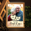 Personalized Couple Gift Our First Kiss Picture Frame Light Box 31398 1