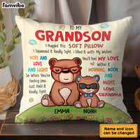 Personalized Gift For Grandson Hug This Pillow 32133 thumb 1