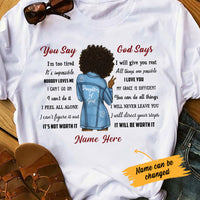 Personalized BWA Daughter God Says T Shirt SB72 65O34 thumb 1